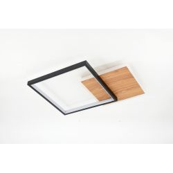 Светильник потолочный светодиодный ЭРА Модерн Ferre CLL-1-60-RC BK+Wood с ДУ 3K-6,5К черный-дерево | Светильники SPB-6 с ДУ