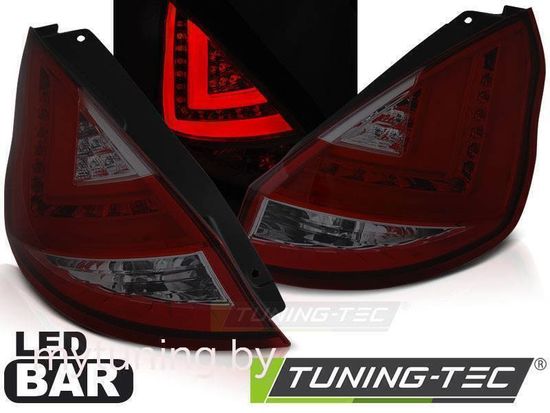 Задние фонари для Ford Fiesta VII 5D (12-15) LED Red Smoke