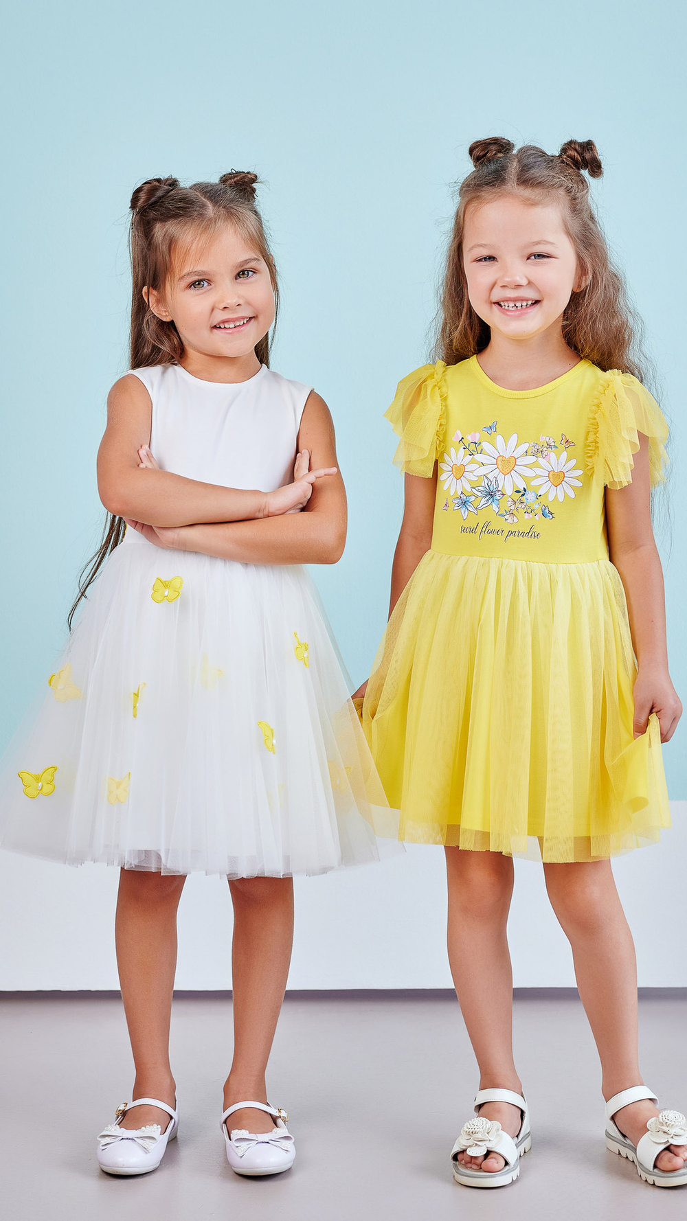 Платье летнее трикотажное для девочки 2-8 лет Fleur de Vie