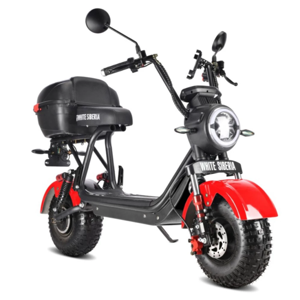 Электроскутер CityCoco WHITE SIBERIA MINI R 2.0 1200W (2022) RED