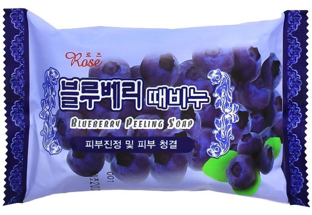 Мыло-пилинг с ароматом черники Rose Blueberry Peeling Soap