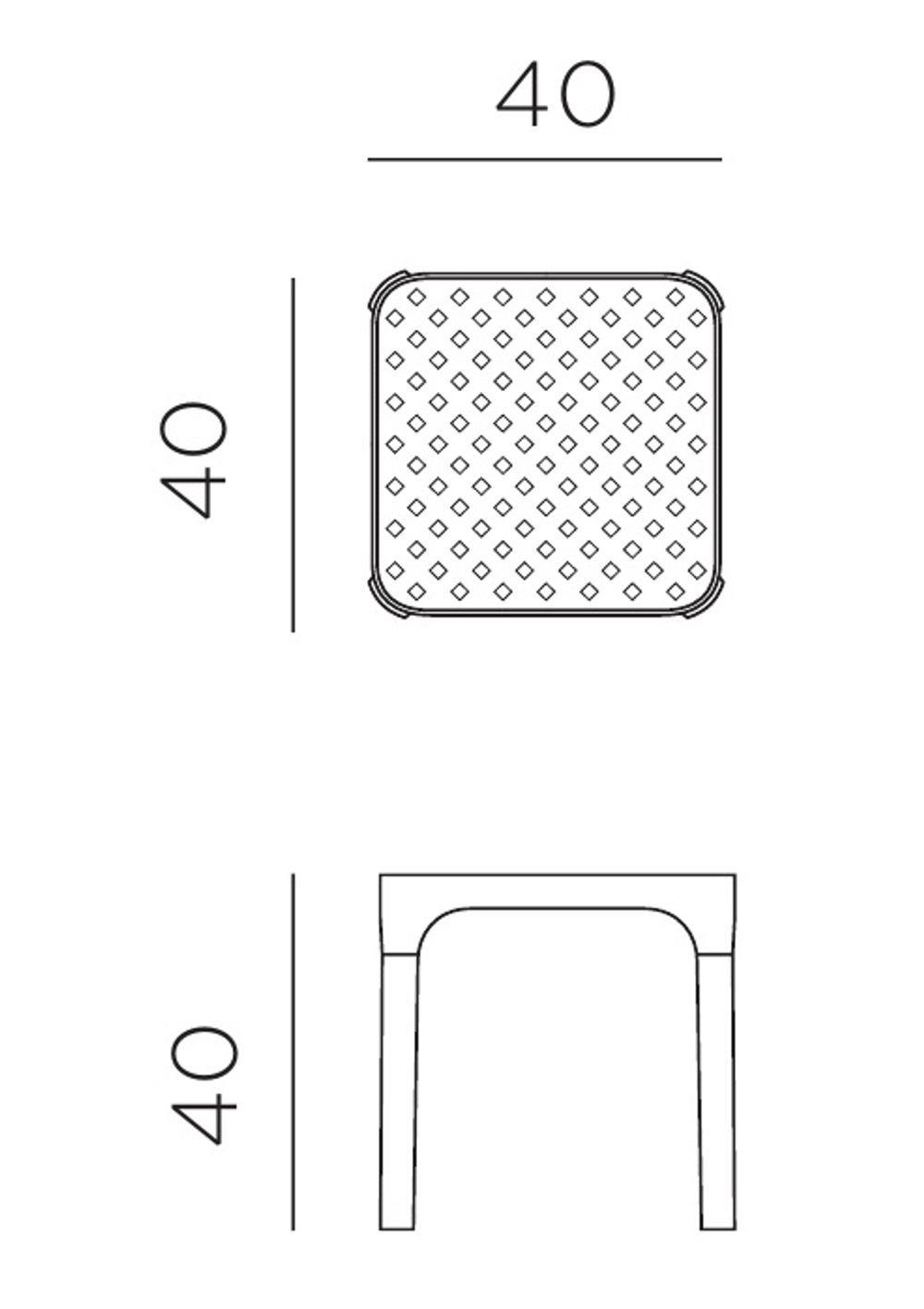 Столик пластиковый журнальный Nardi Net Table 40, ментоловый