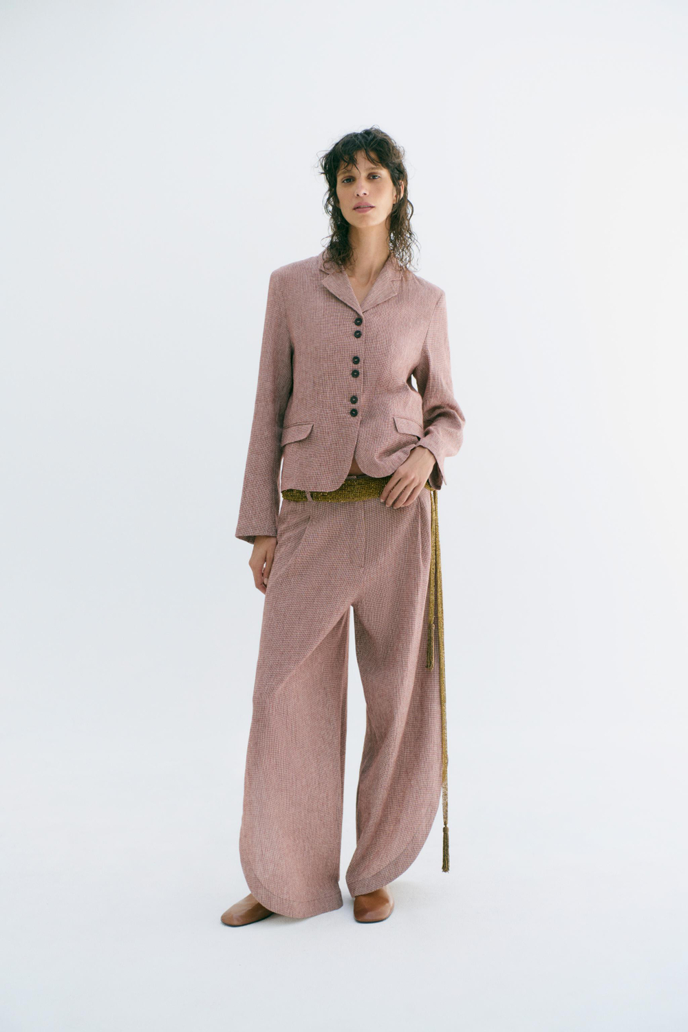 ЛЬНЯНЫЕ БРЮКИ С РАЗРЕЗАМИ — ZW COLLECTION — ZARA