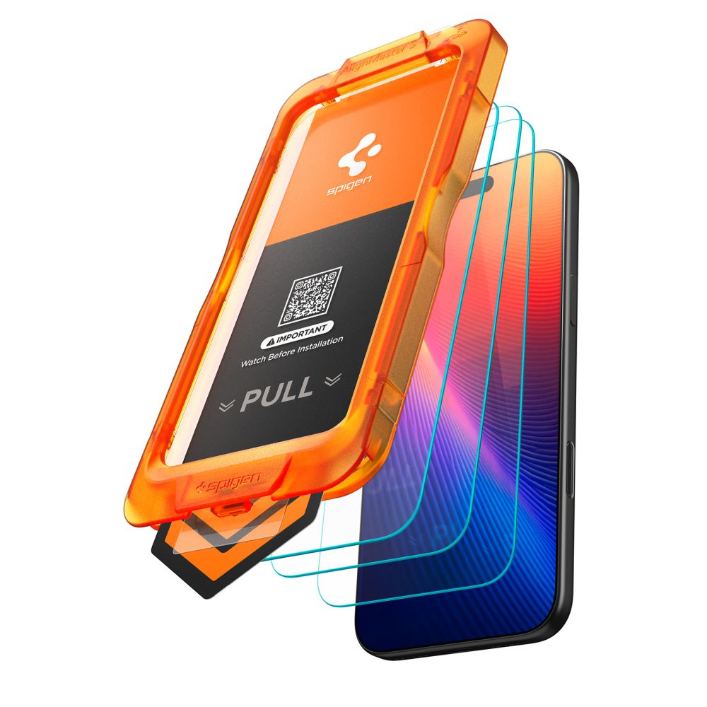 Защитное стекло Spigen ALM Glas.tR Slim 3 шт. для iPhone 17 Pro Clear