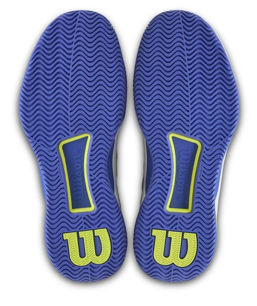 Женские теннисные кроссовки Wilson Intrigue Tour - white/amparo blue/safety yellow