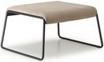 Пуф с обивкой Scab Design Lisa Lounge Pouf, антрацит, слоновая кость