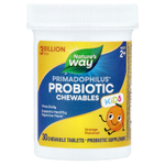Nature's Way, Primadophilus®, жевательные пробиотики, для детей от 2 лет, с апельсиновым вкусом, 3 млрд КОЕ, 30 жевательных таблеток