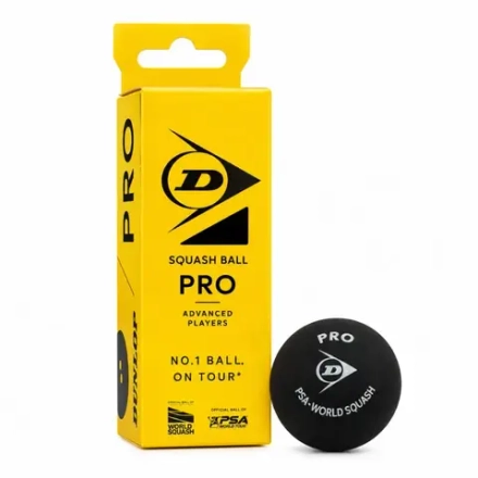 Мячи для сквоша Dunlop Pro (2 Yellow Dots) - 3B