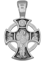 Крест из серебра/Чернение/Ангел-Хранитель