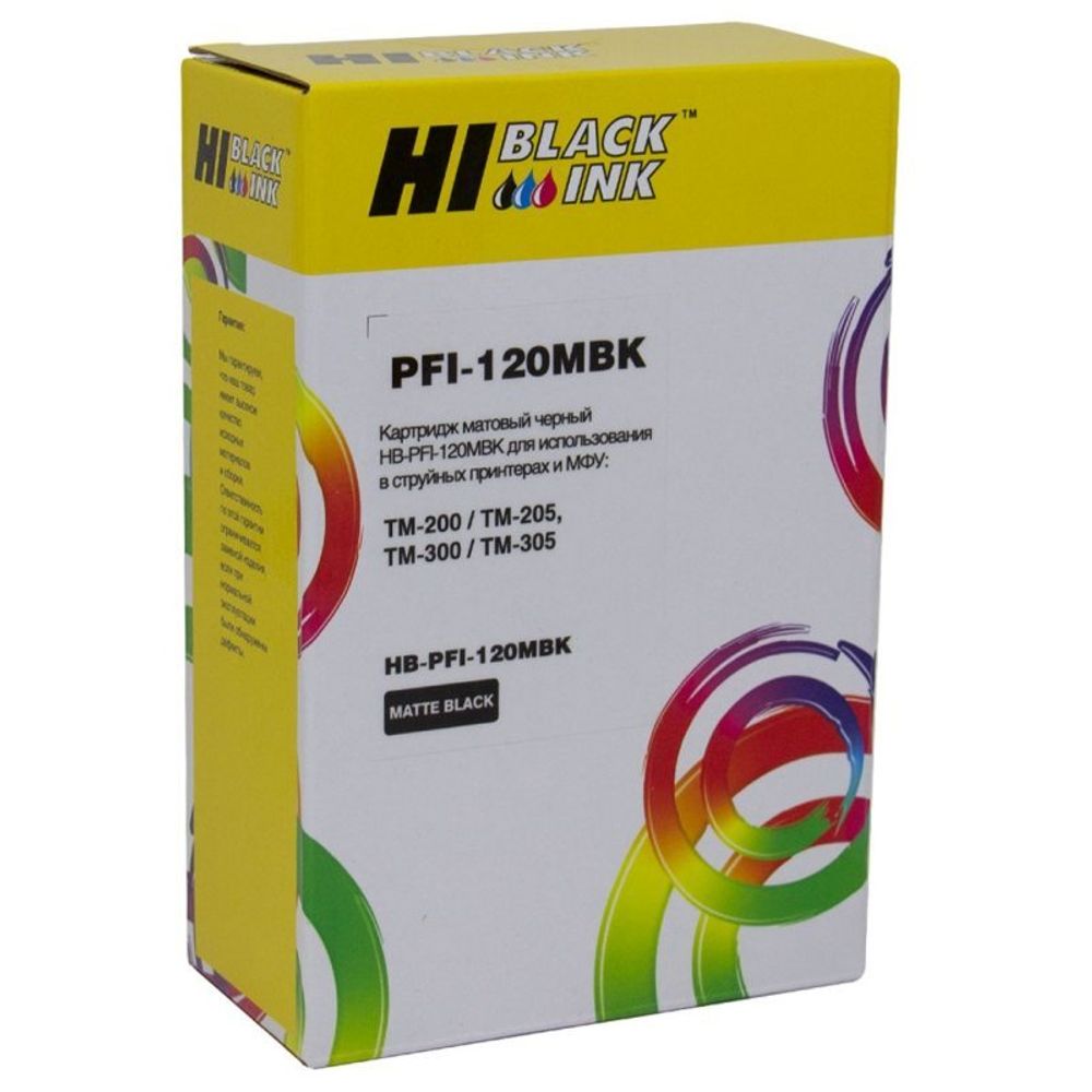 Картридж Hi-Black PFI-120MBK для Canon TM-200/205/300/305, matt black