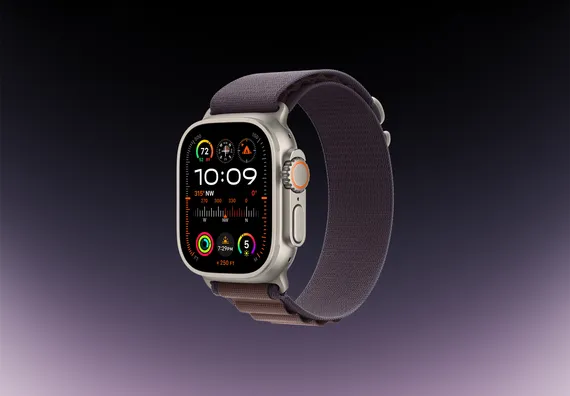 Часы Apple Watch Ultra 2 GPS + Cellular 49 мм, титановый корпус, ремешок Alpine Фиолетового цвета,размер L