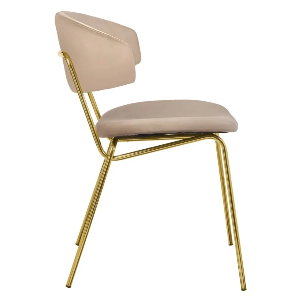 Стул Bradex Home Elle латте с золотыми ножками