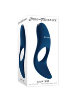 Синее эрекционное виброкольцо Cup ’Em