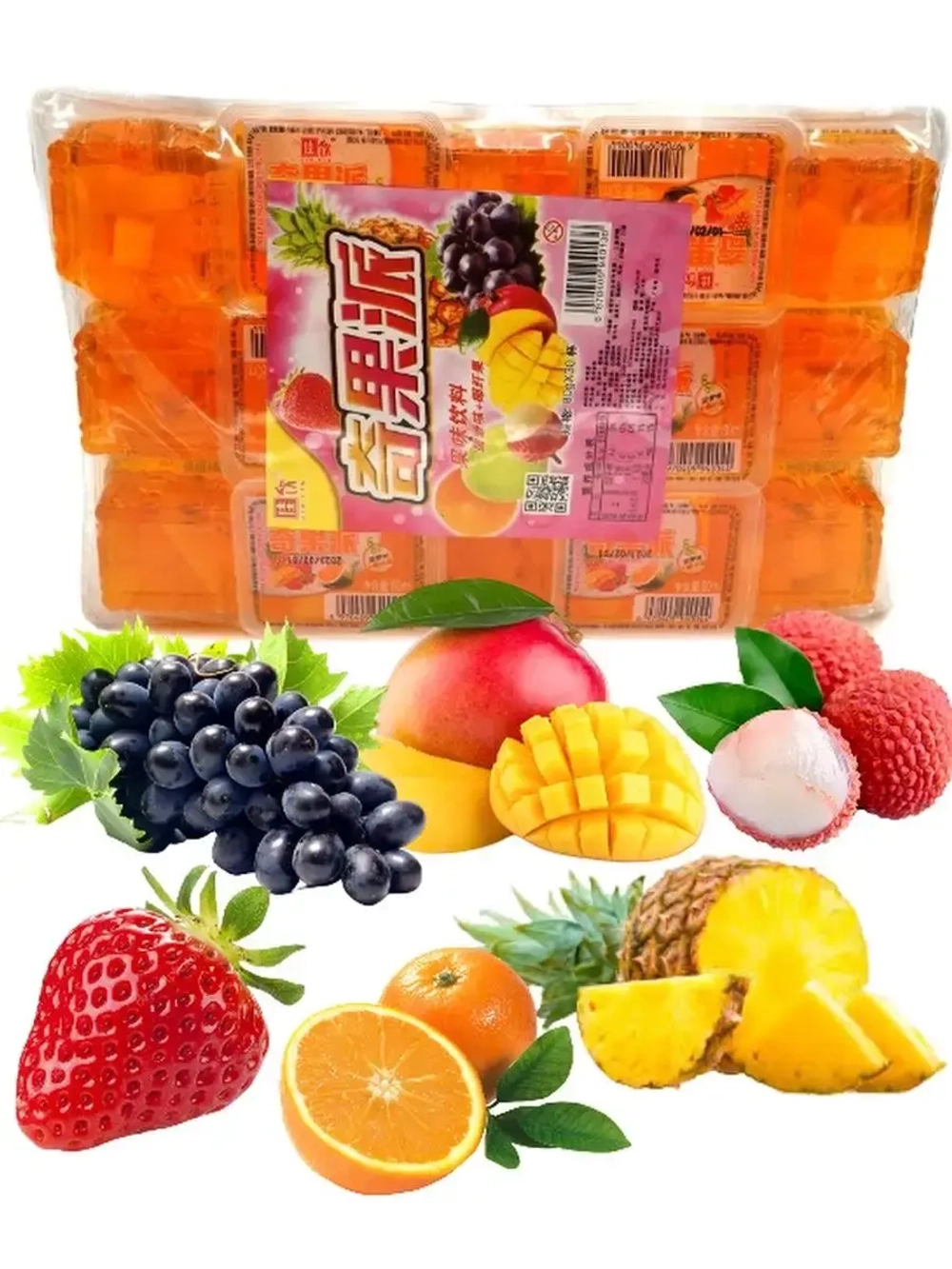 Желе с кусочками фруктов Ассорти 80 г * 30 шт