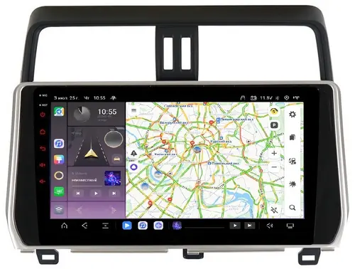 Магнитола для Toyota Land Cruiser Prado 150 2017-2023 - Kuberg QLed, Android 13, Быстрейшая, CarPlay, SIM-слот