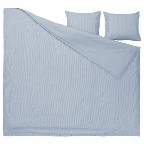 Комплект постельного белья IKEA BERGPALM (БЕРГПАЛМ), Двуспальный, Голубой, 240x220, 50x80 см