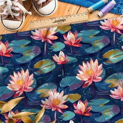 Ткань Ниагара Софт кувшинки на пруду