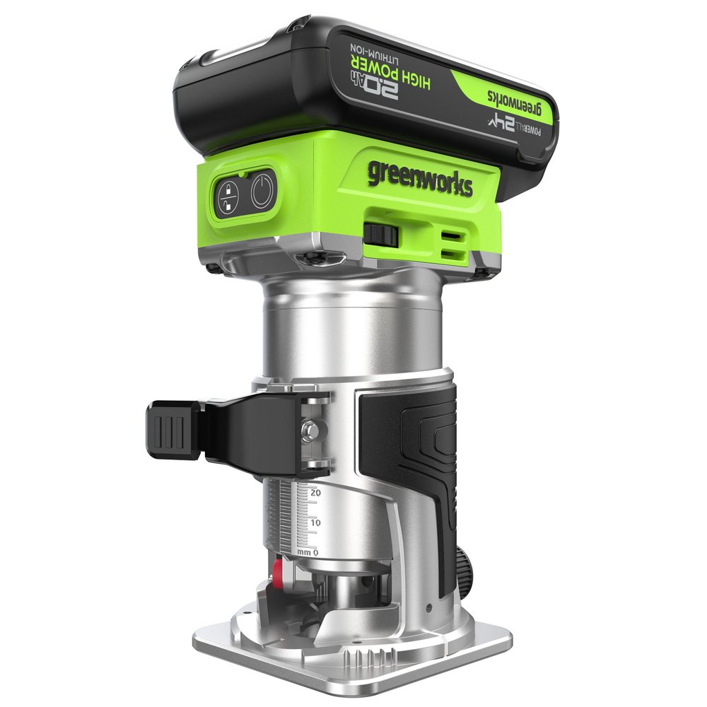 Фрезер кромочный Greenworks G24RO, 24V, б/щет,1х2Ач, ЗУ, 3502507CUA