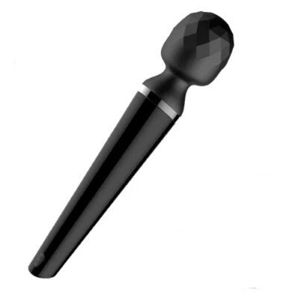 Черный жезловый вибратор Wand AV Massager - 31 см. (Цвет: черный)