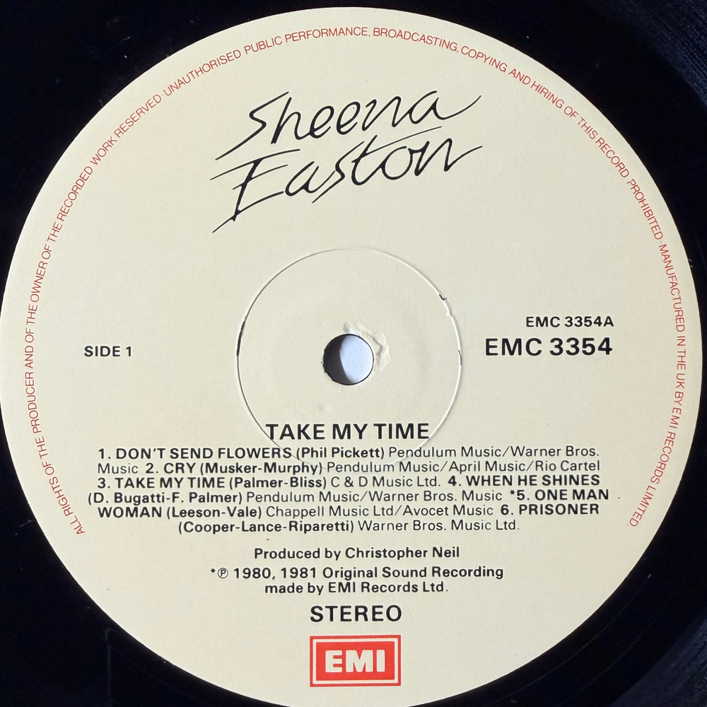 Sheena Easton ‎– Take My Time (Англия 1981г.)