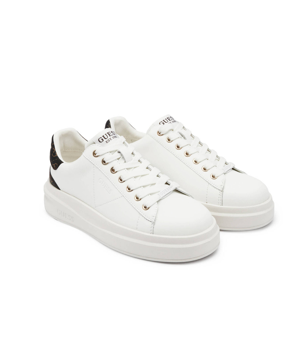 Кожаные кроссовки elbina Guess - белый(FLJELB FAL12)