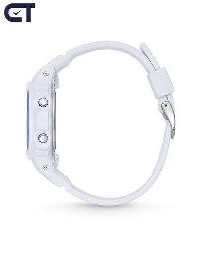 Casio BGD-565SC-2BDR женские часы — белая ударопрочная модель BABY-G с перламутрово-голубым акцентом
