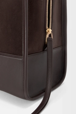 Loewe Большая сумка Amazona 180 из мягкой телячьей кожи, темно-каштановый