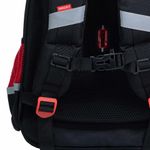 Ранец GRIZZLY анатомическая спинка, c бейджем, для мальчиков, "NIGHT RACE", 36х28х20 см, RAz-287-8/1