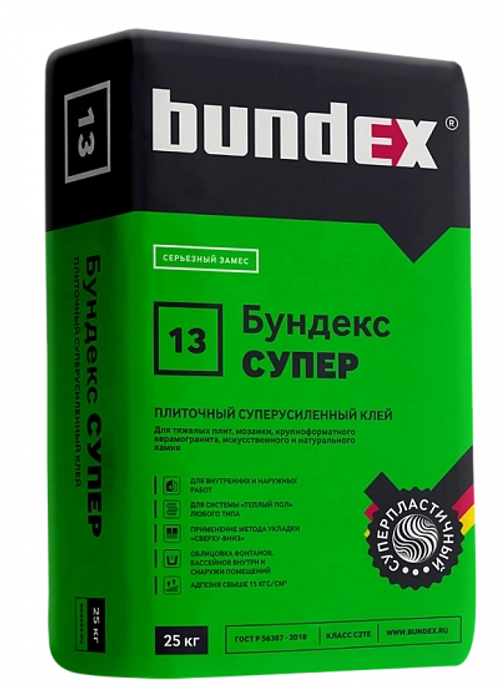 Клей плиточный "Бундекс Супер", 25 кг