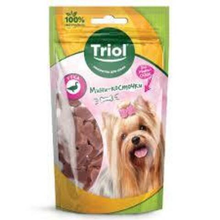 Лакомство для мини-собак "мини косточки из утки", 50г, Triol