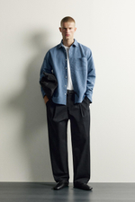 РУБАШКА СТРУЯЩЕГОСЯ КРОЯ В ПОЛОСКУ — ZARA