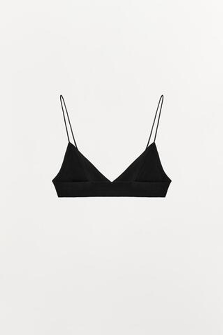 ZARA БЕСШОВНЫЙ БЮСТГАЛЬТЕР НА БРЕТЕЛЯХ, ЧЕРНЫЙ