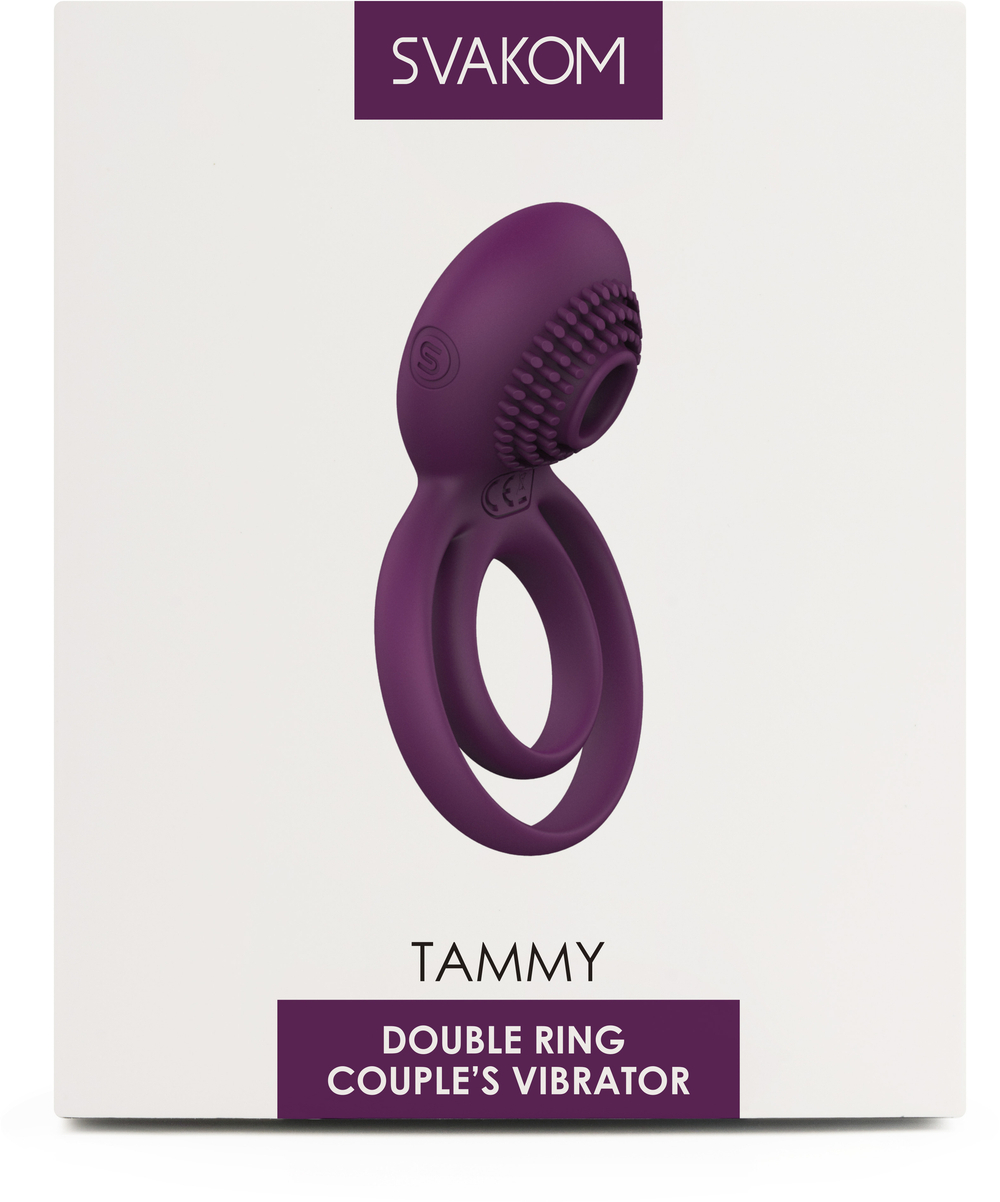 Svakom Tammy - эрекционное виброкольцо с подхватом мошонки