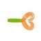 Твистер Helios Credo Double Tail 2,95"/7,5 см Lime & Orange 7шт. (HS-12-020)