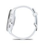 Умные часы Garmin Venu 3 45 мм Серебряный безель из нержавеющей стали, корпус из белого камня и силиконовый ремешок
