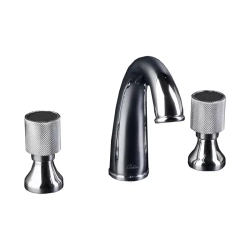Смеситель для раковины на 3 отверстия Boheme ROYAL CRYSTAL 277-Royal/CRST Black