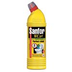 Средство для уборки туалета 750 г, SANFOR WC gel (Санфор гель) "Лимонная свежесть", 1550