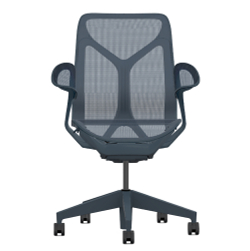 Кресло Herman Miller Cosm, средняя спинка, цвет Nightfall, подлокотники «лепестки» (Leaf)