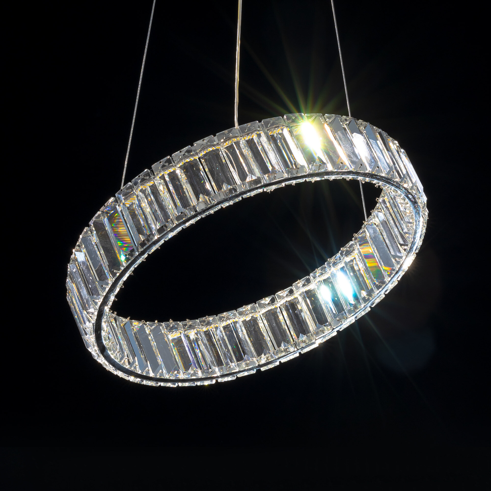 Citilux Чезаре CL338141 LED Люстра хрустальная с пультом Хром