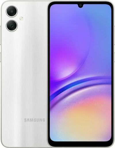 Смартфон Samsung Galaxy A05, 4GB RAM, 128GB ROM, Android 13, IPS 6.7", Серебристый