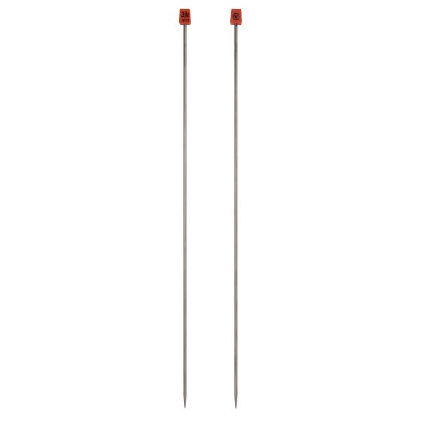 Спицы прямые металл ⌀2.5 мм, 35 см, 2 шт, никель, Visantia VTS-2