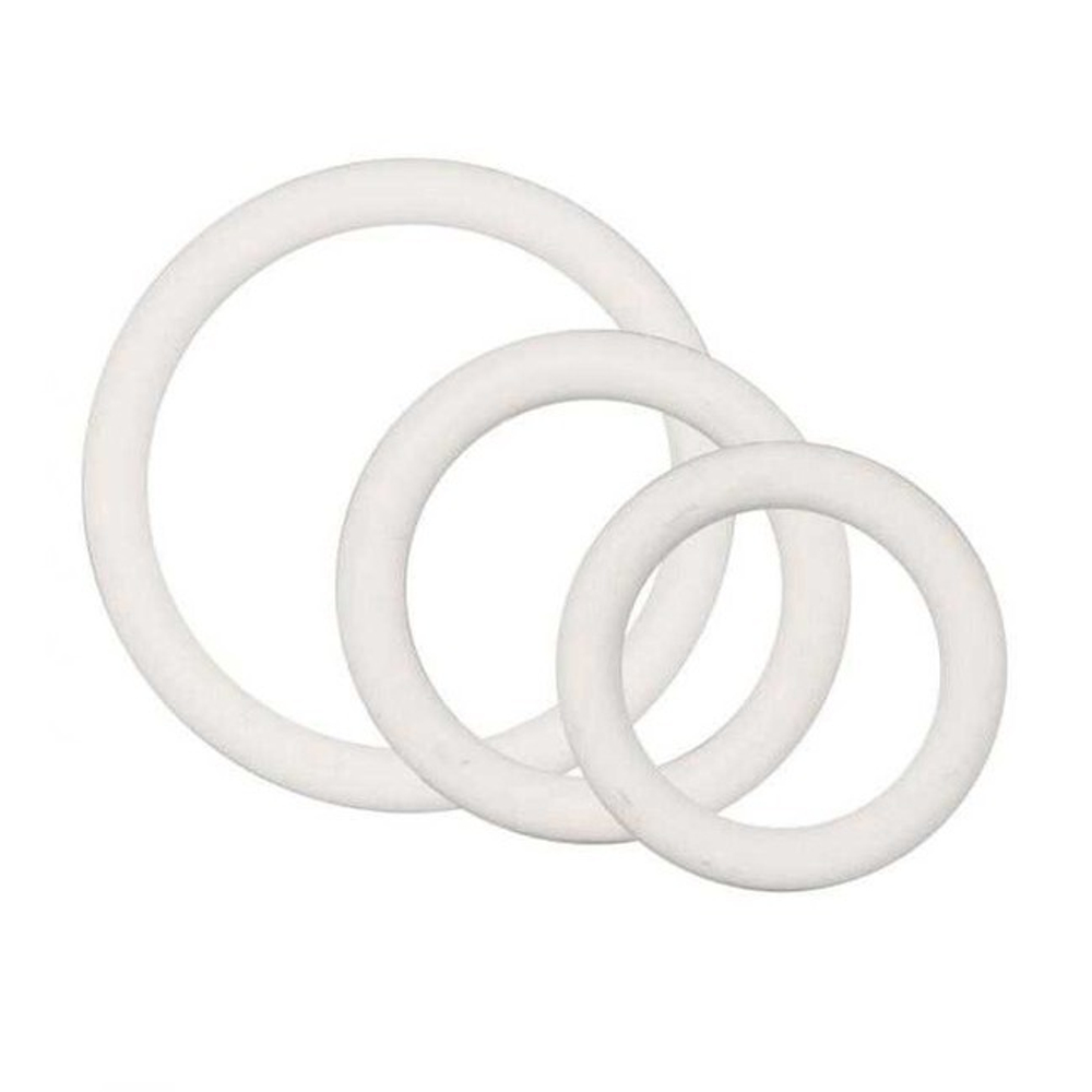 Комплект эрекционных колец White Rubber Ring Set (Цвет: белый)
