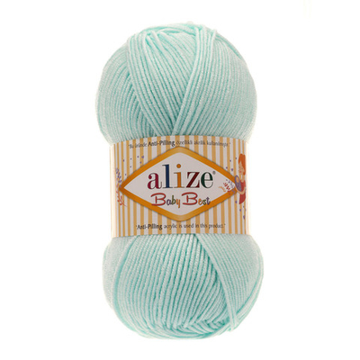 Пряжа Alize (Ализе) Baby Best / уп.5 мот. по 100 г, 240м, 019 мята А