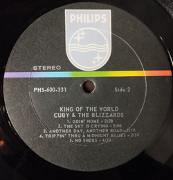 Винтажная виниловая пластинка LP Cuby and The Blizzards King Of The World (USA 1970)