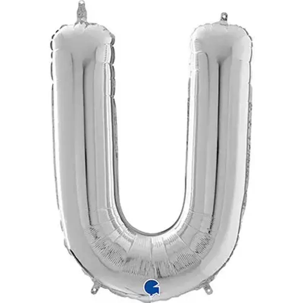 Г 26" / 66 см Буква Серебро (Silver) "U" (БГ-35)