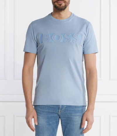 Футболка Tee 4 BOSS GREEN - голубой(50501235)
