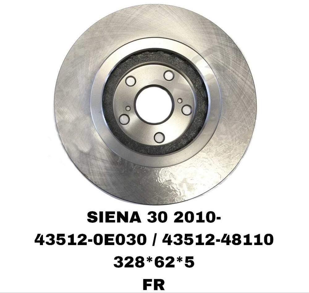 Тормозной диск 43512-0E030 на Toyota SIENNA 30 2010-2020 RAV 40 10- передний — купить в Алматы | ADAL AUTO