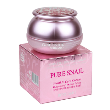 Крем для лица Bergamo Pure Snail антивозрастной с экстрактом улитки Cream 50 г