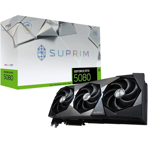 Видеокарта MSI GeForce RTX 5080 SUPRIM SOC 16G (G5080-16SPS)