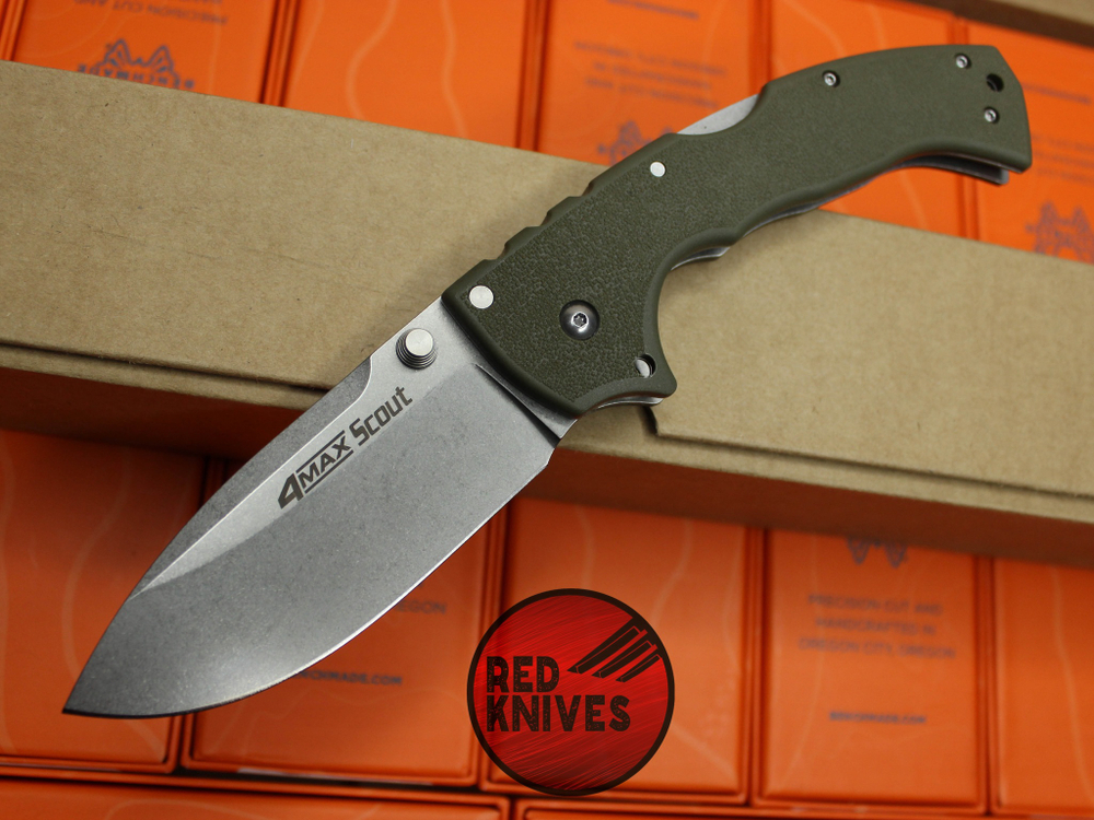 Нож Cold Steel 4-Max Scout 62RQ - рукоять олива (зеленый)